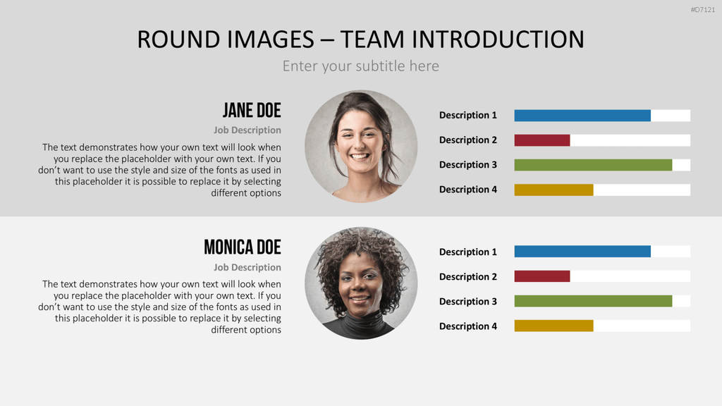 Runde Bilder - Team Vorstellung PowerPoint-Vorlage