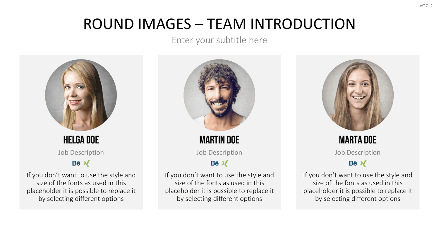 Runde Bilder - Team Vorstellung PowerPoint-Vorlage