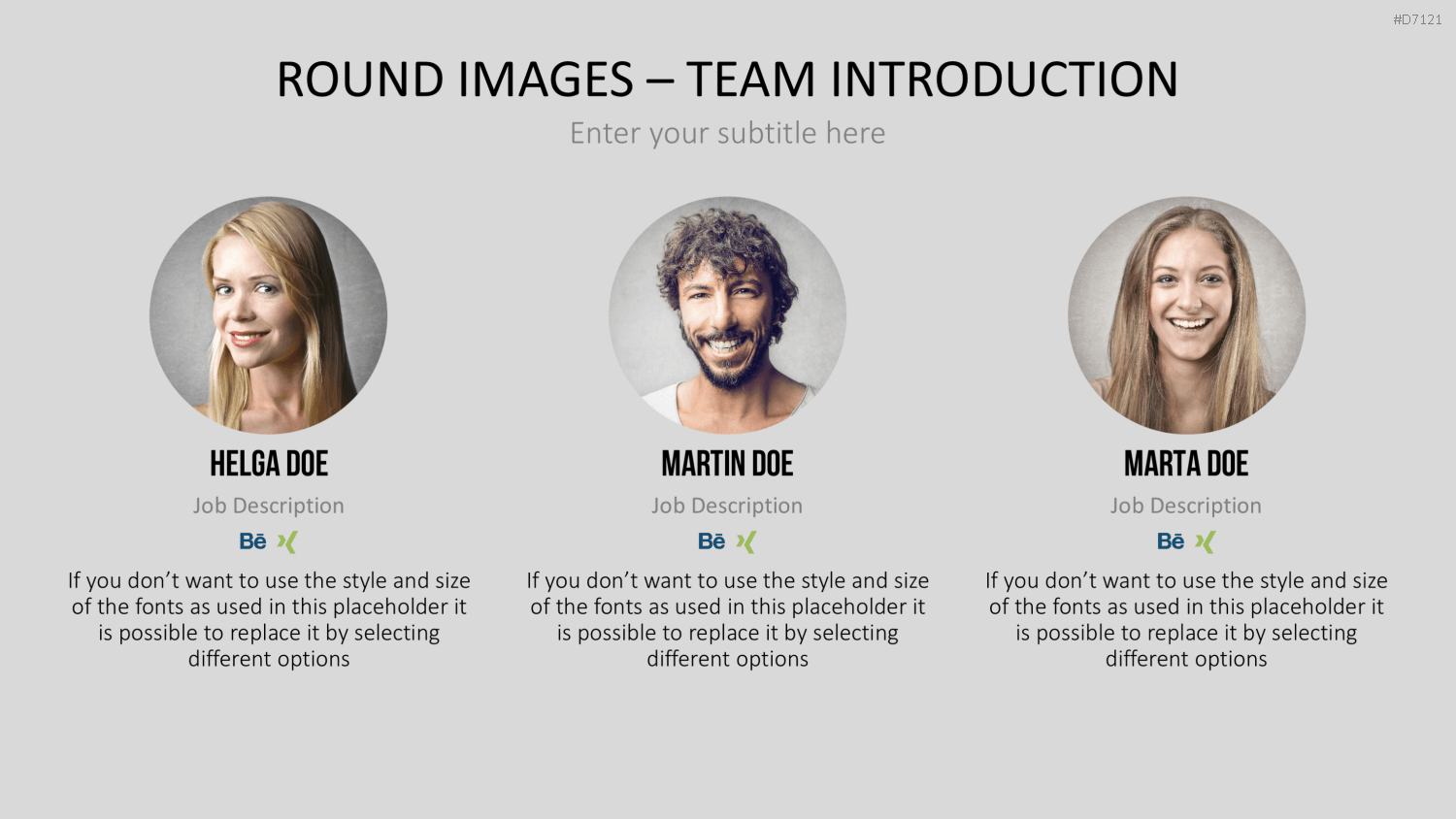 Runde Bilder - Team Vorstellung PowerPoint-Vorlage