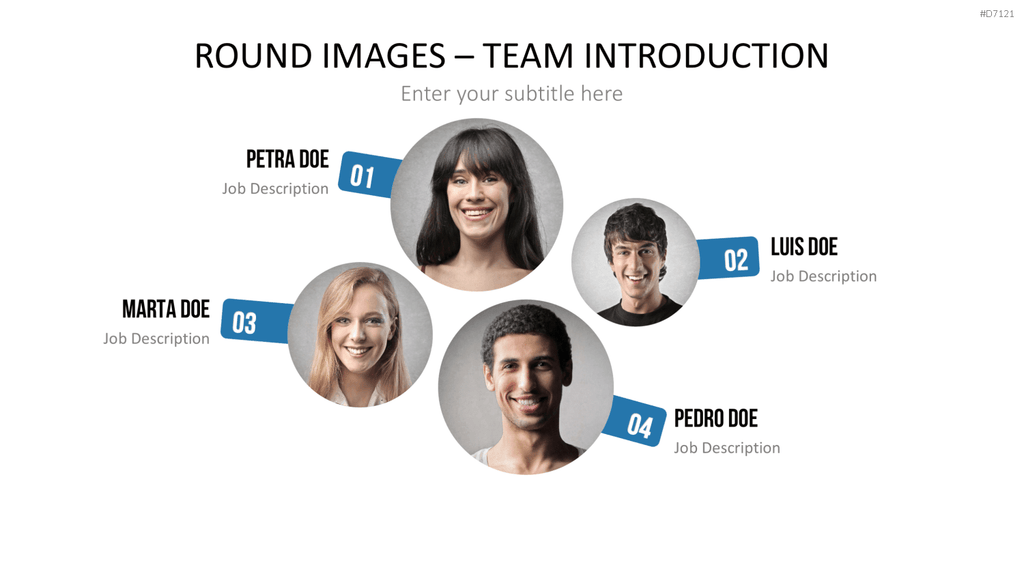 Runde Bilder - Team Vorstellung PowerPoint-Vorlage