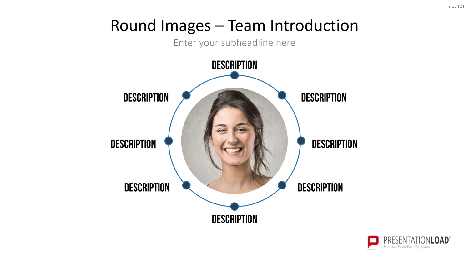 Runde Bilder - Team Vorstellung PowerPoint-Vorlage