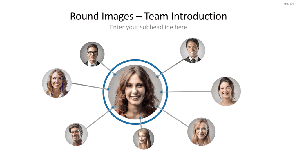 Runde Bilder - Team Vorstellung PowerPoint-Vorlage