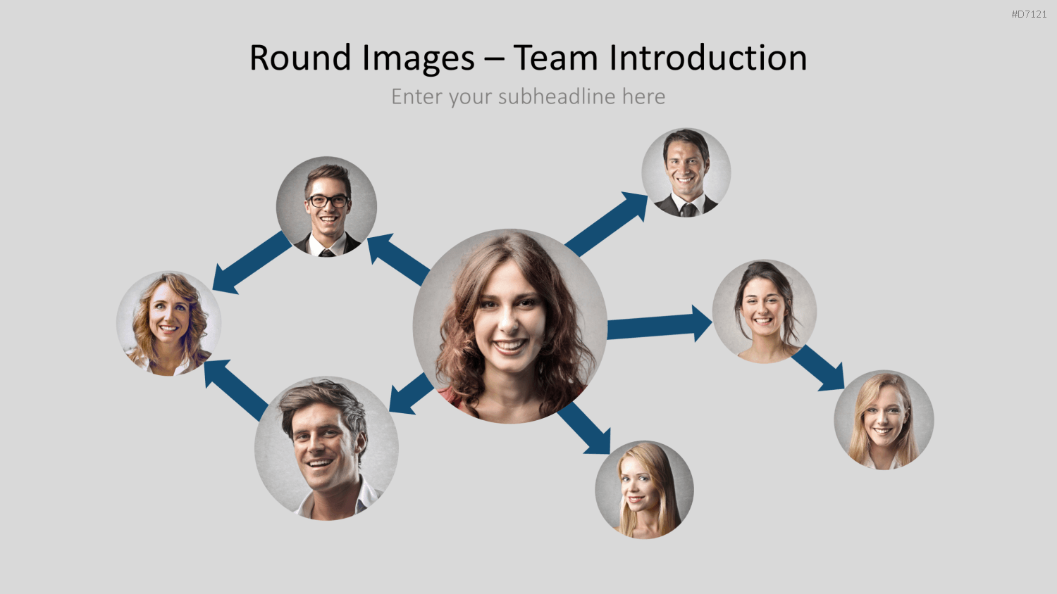 Runde Bilder - Team Vorstellung PowerPoint-Vorlage