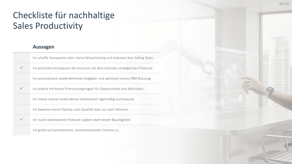 Sales Productivity PowerPoint-Vorlage