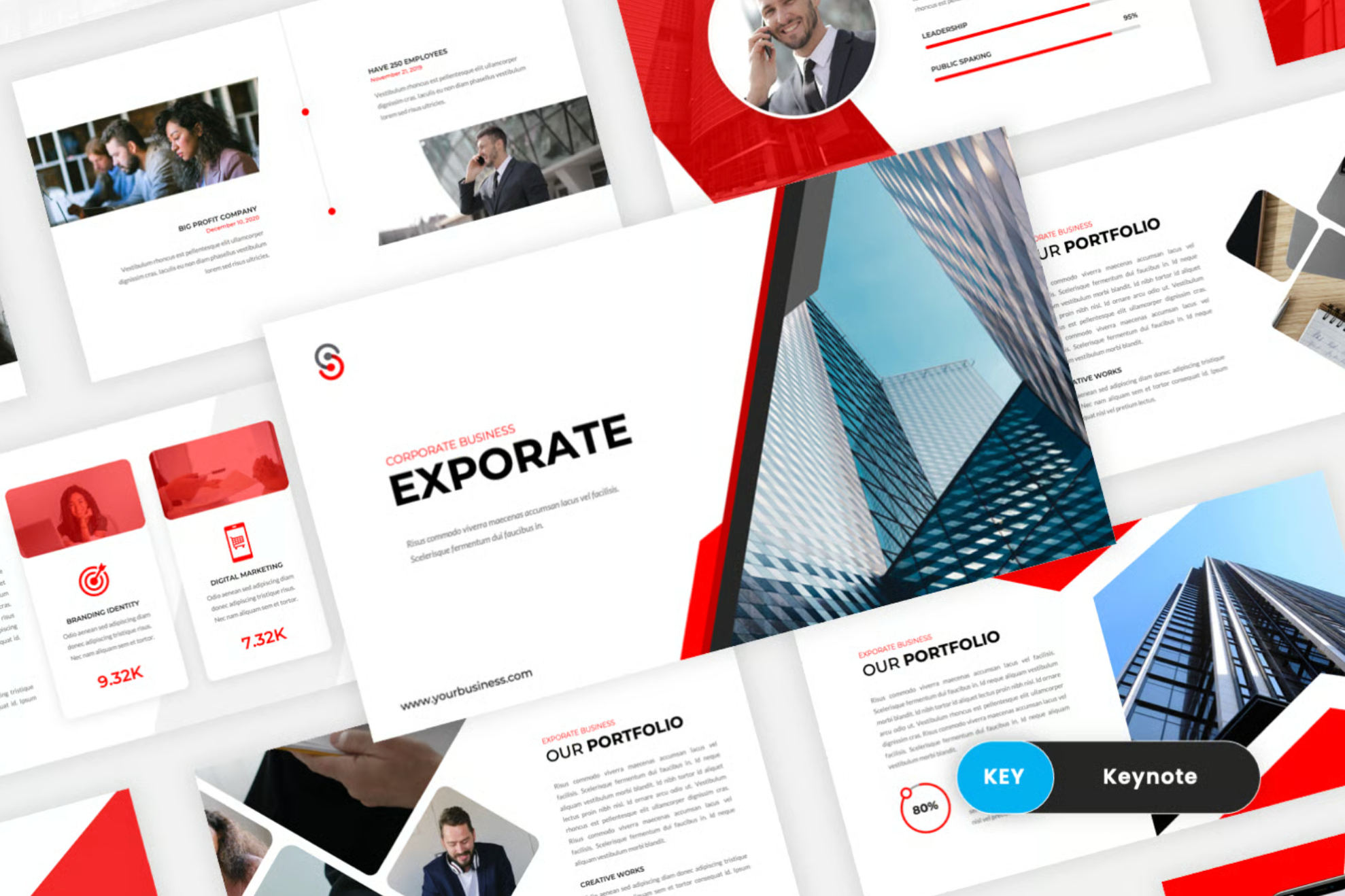 Moderne PowerPoint-Vorlagen mit Geschäftsgrafiken