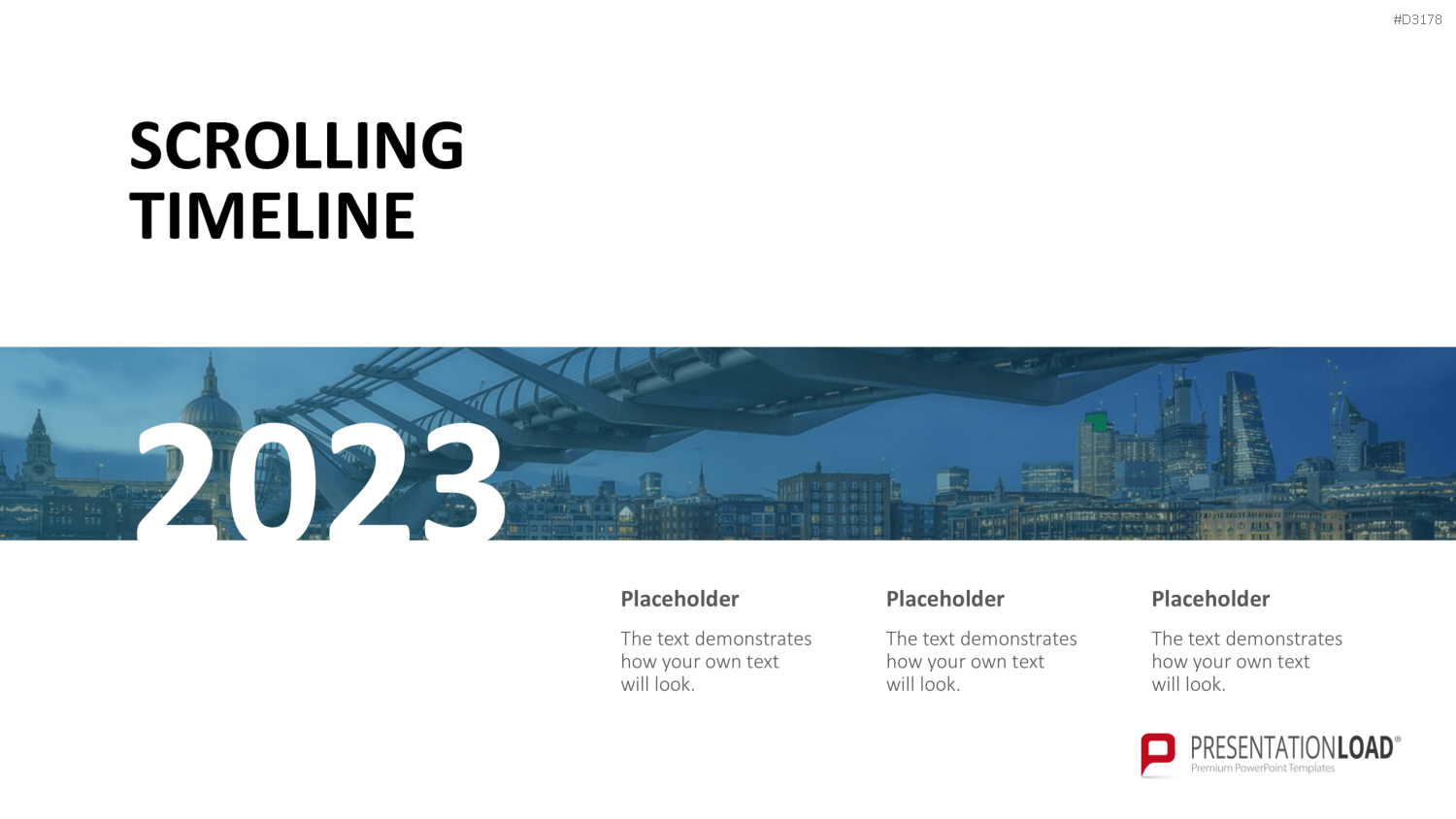 Scrolling Timeline PowerPoint-Vorlage