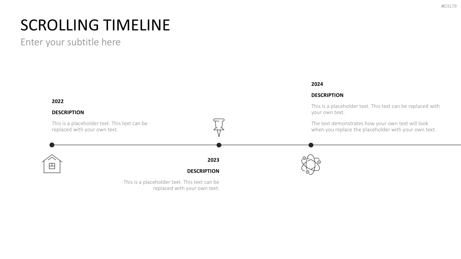 Scrolling Timeline PowerPoint-Vorlage