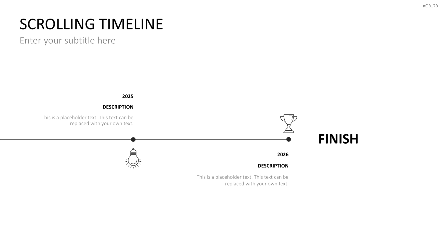 Scrolling Timeline PowerPoint-Vorlage