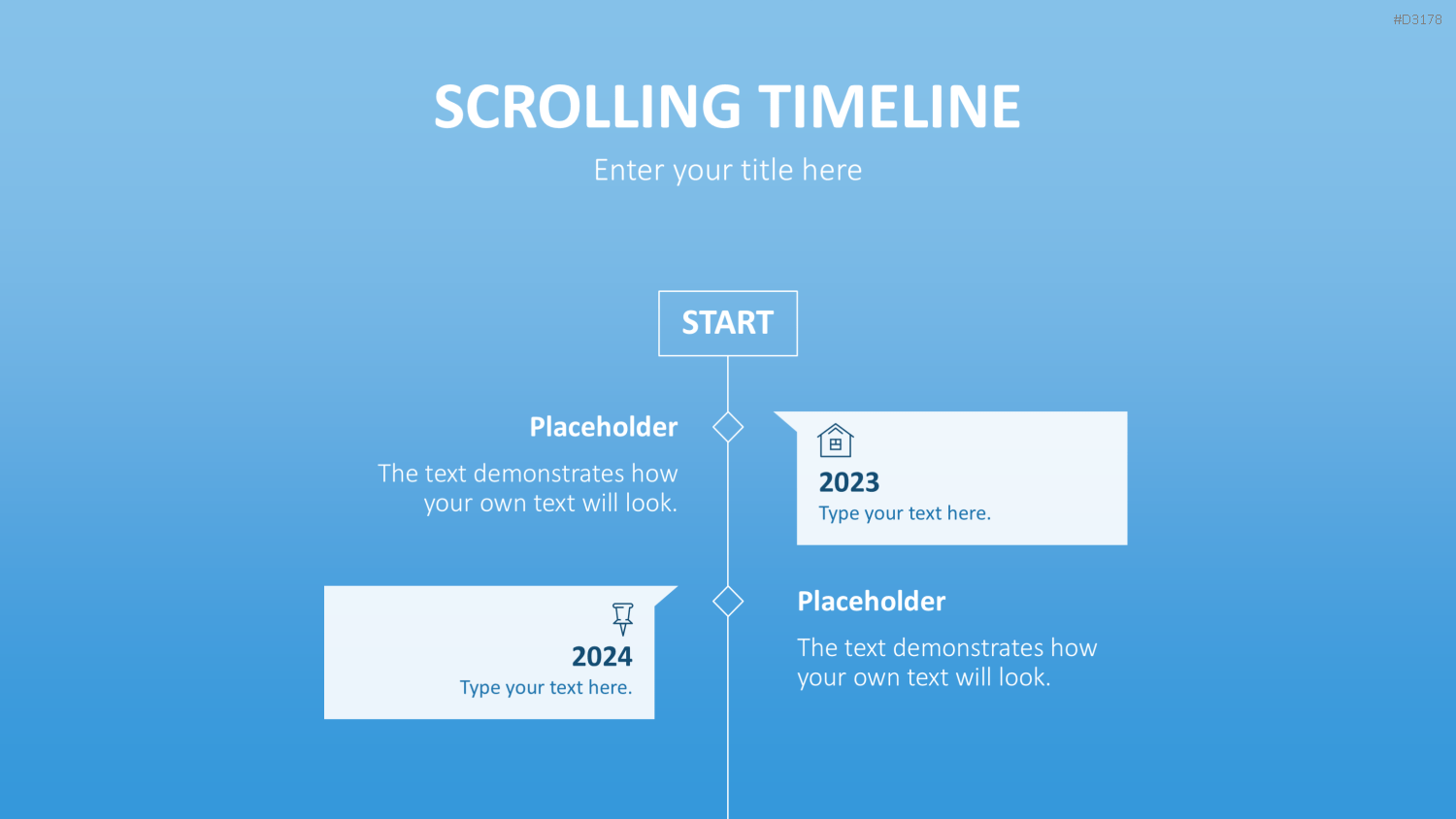 Scrolling Timeline PowerPoint-Vorlage