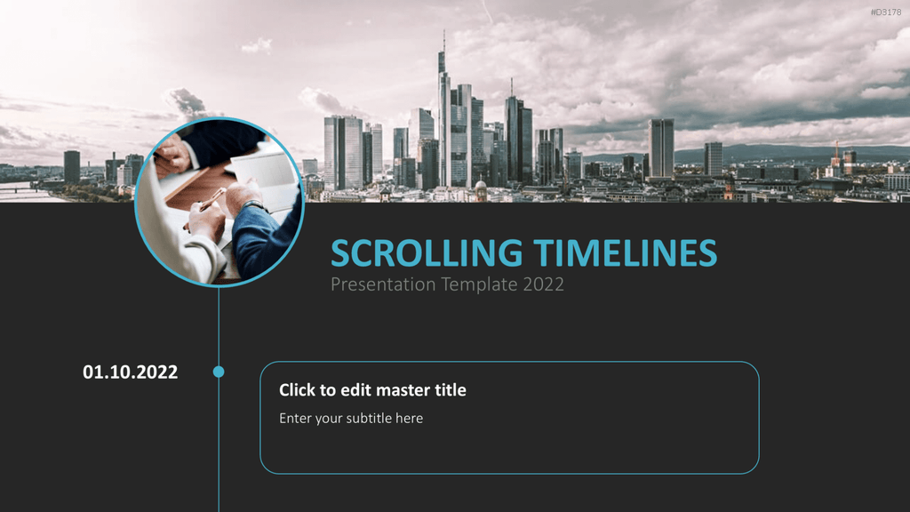 Scrolling Timeline PowerPoint-Vorlage