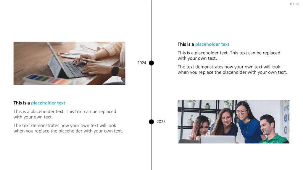 Scrolling Timeline PowerPoint-Vorlage