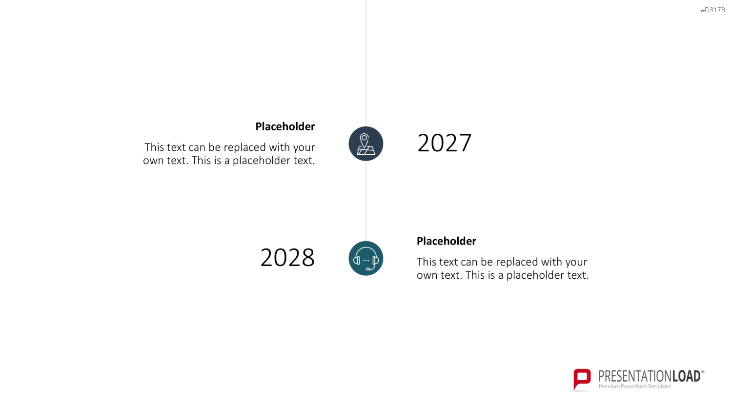 Scrolling Timeline PowerPoint-Vorlage