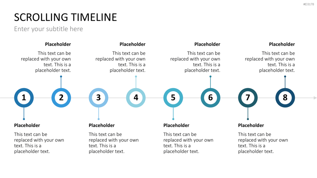 Scrolling Timeline PowerPoint-Vorlage