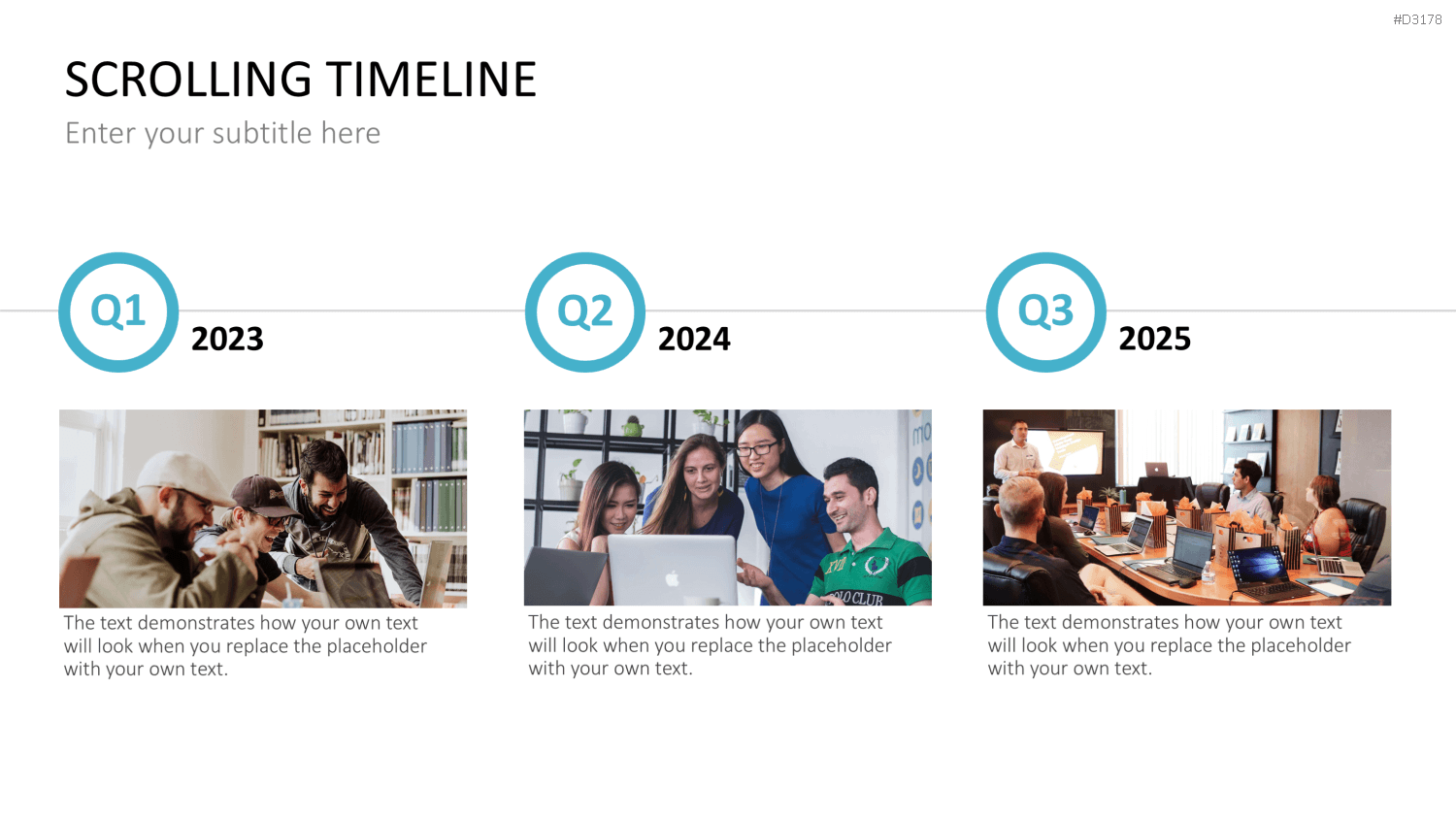 Scrolling Timeline PowerPoint-Vorlage