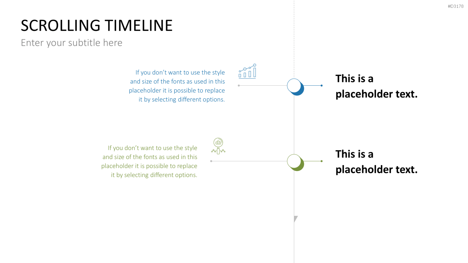 Scrolling Timeline PowerPoint-Vorlage