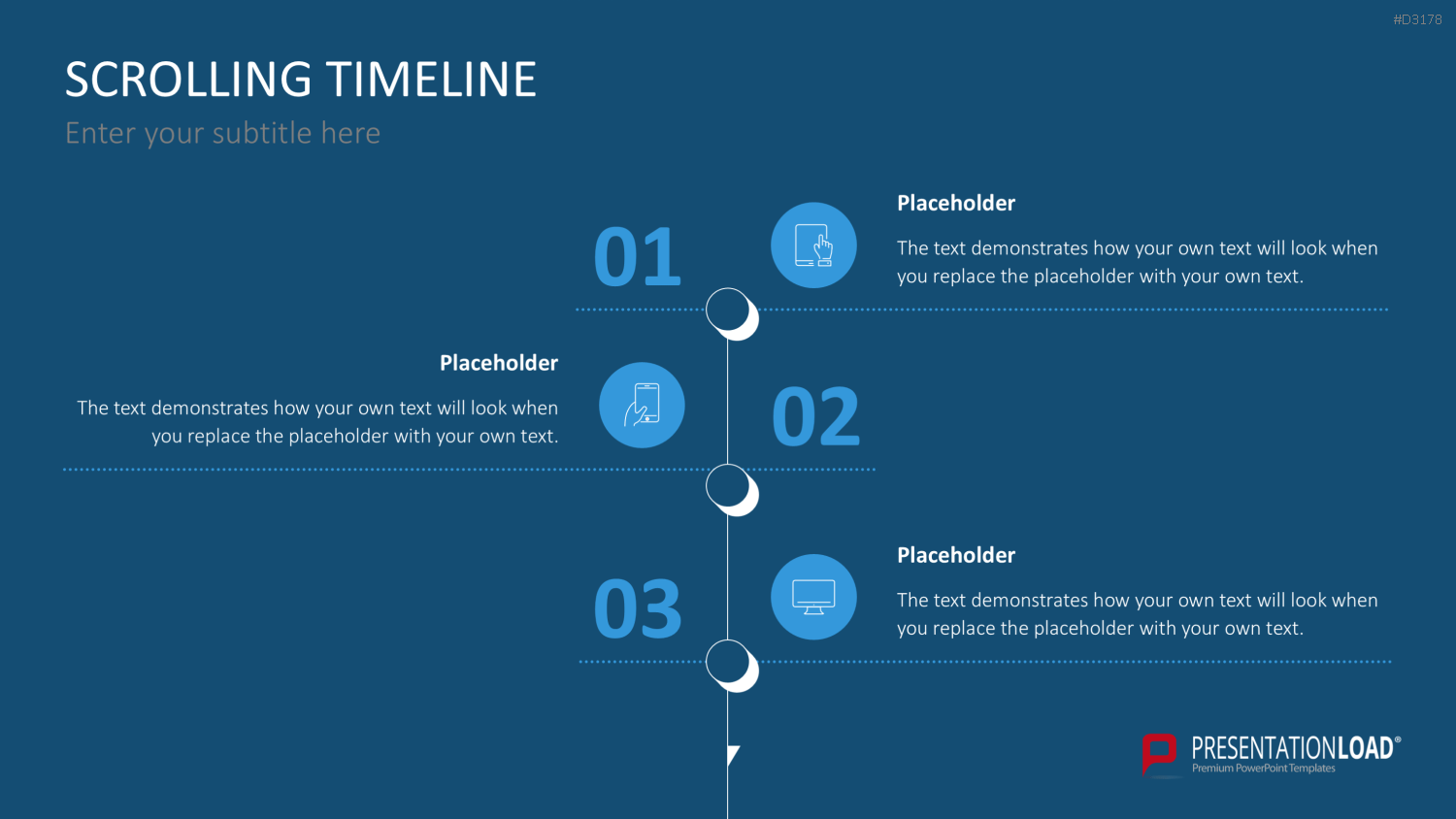 Scrolling Timeline PowerPoint-Vorlage