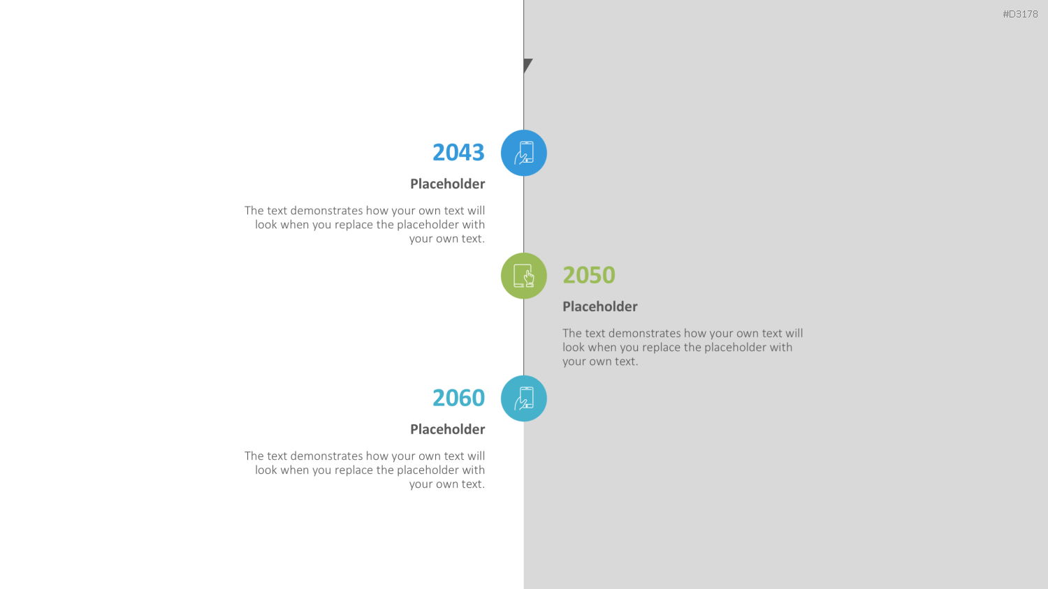 Scrolling Timeline PowerPoint-Vorlage