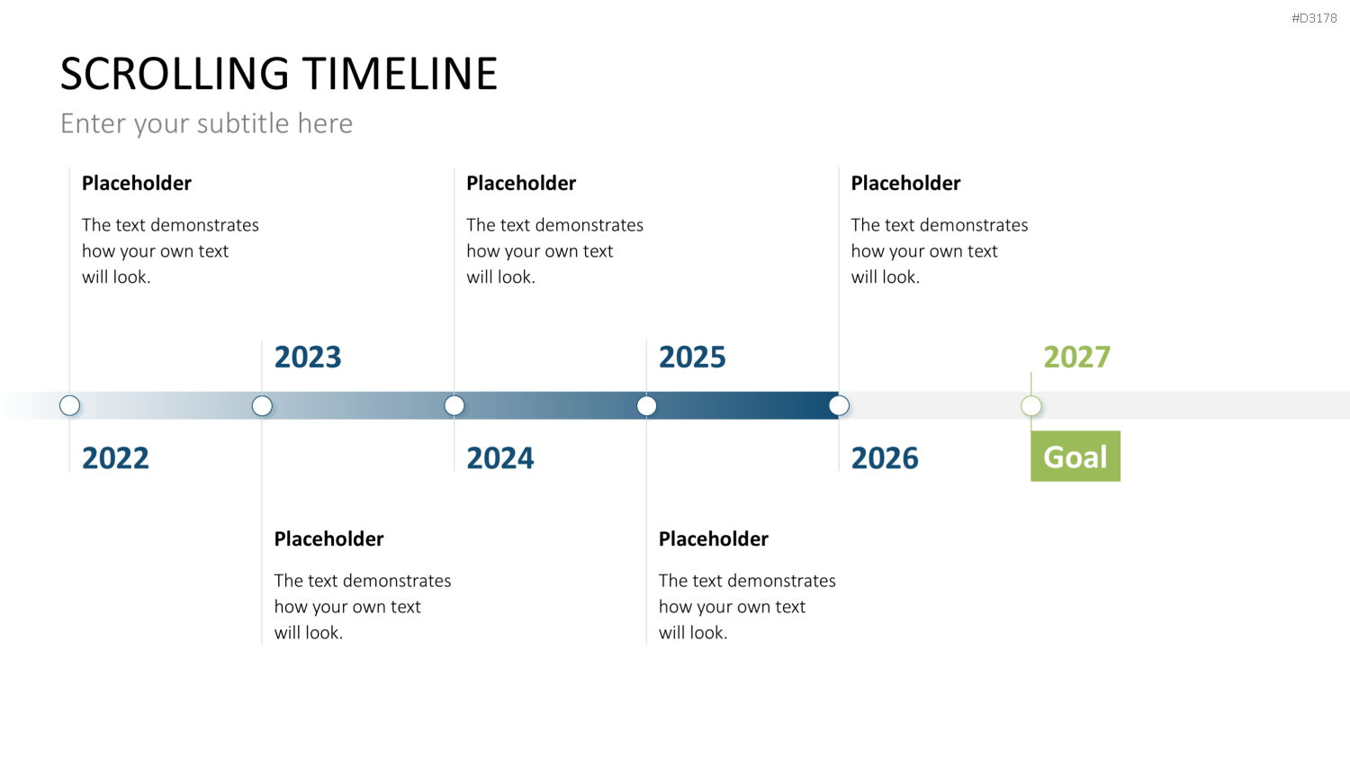 Scrolling Timeline PowerPoint-Vorlage
