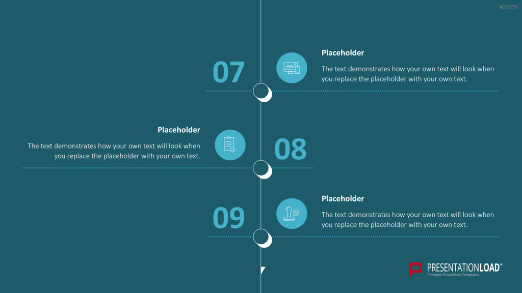 Scrolling Timeline PowerPoint-Vorlage