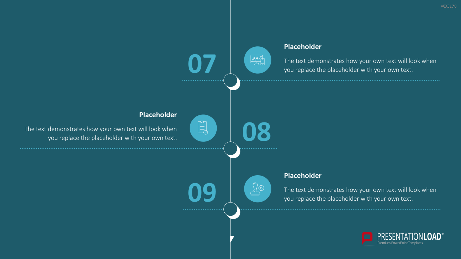Scrolling Timeline PowerPoint-Vorlage