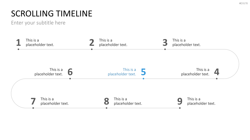 Scrolling Timeline PowerPoint-Vorlage