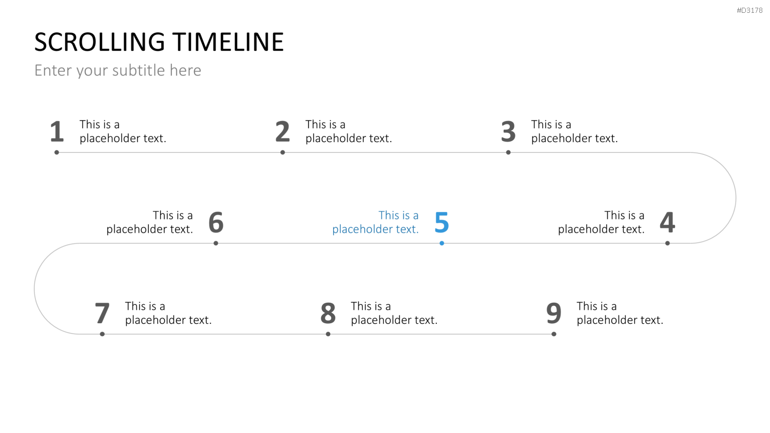 Scrolling Timeline PowerPoint-Vorlage