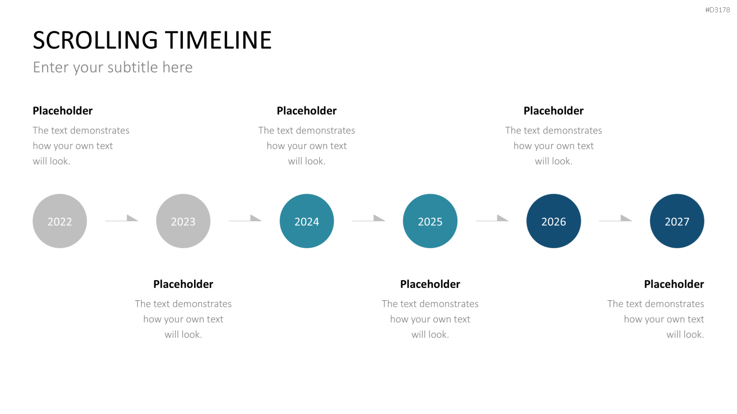 Scrolling Timeline PowerPoint-Vorlage