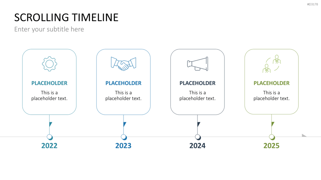 Scrolling Timeline PowerPoint-Vorlage