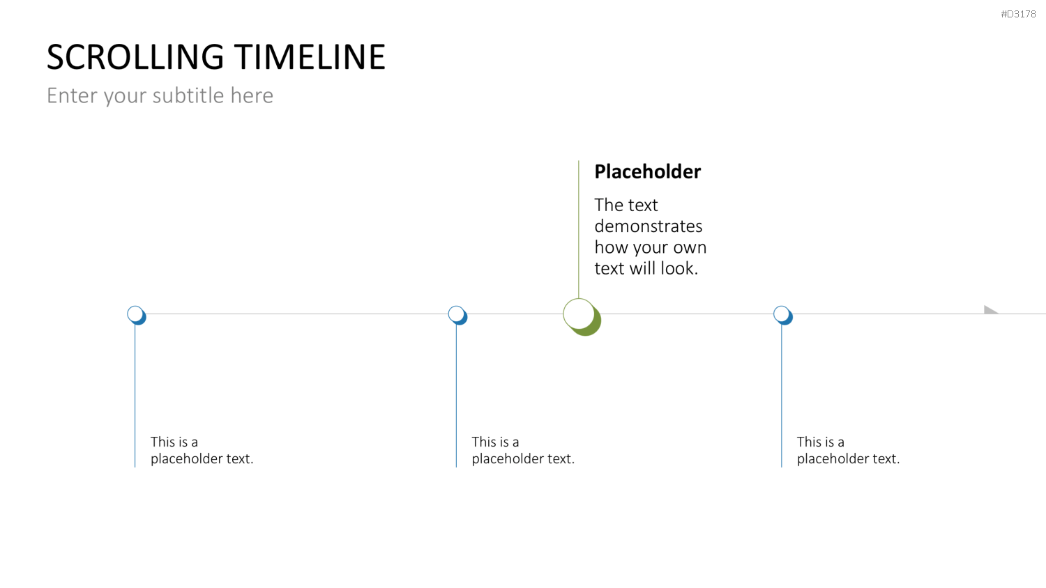 Scrolling Timeline PowerPoint-Vorlage