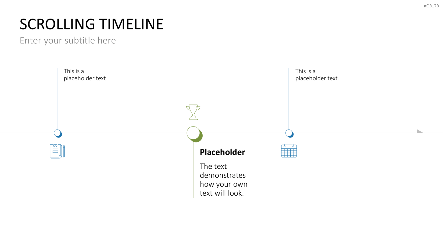 Scrolling Timeline PowerPoint-Vorlage