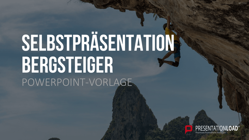 Selbstpräsentation - Bergsteiger PowerPoint-Vorlage