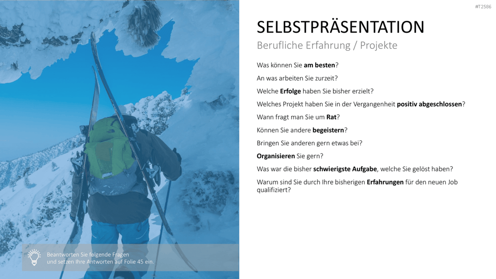 Selbstpräsentation - Bergsteiger PowerPoint-Vorlage