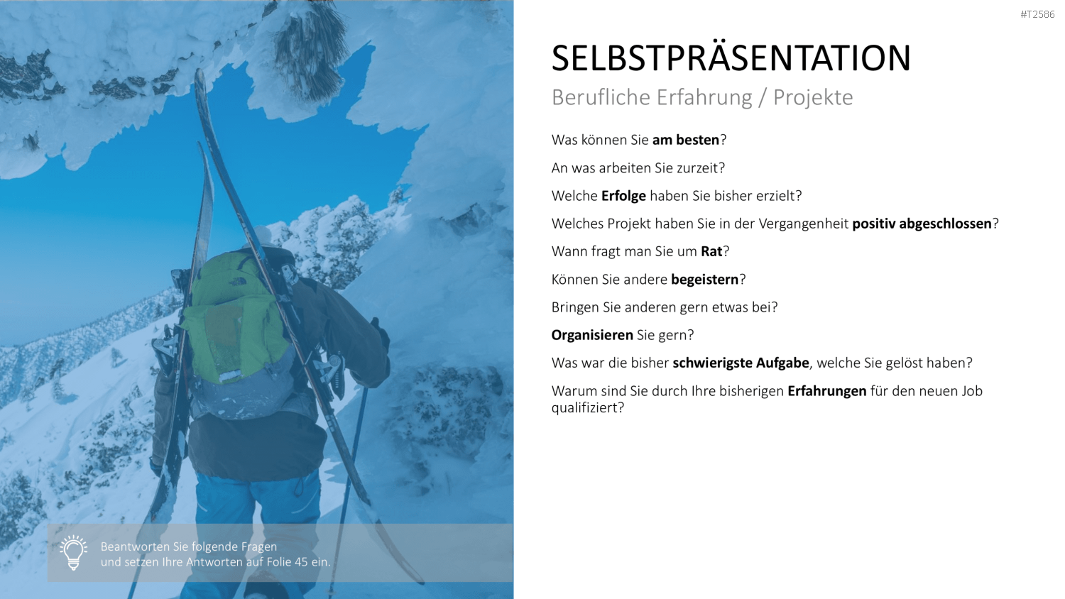 Selbstpräsentation - Bergsteiger PowerPoint-Vorlage
