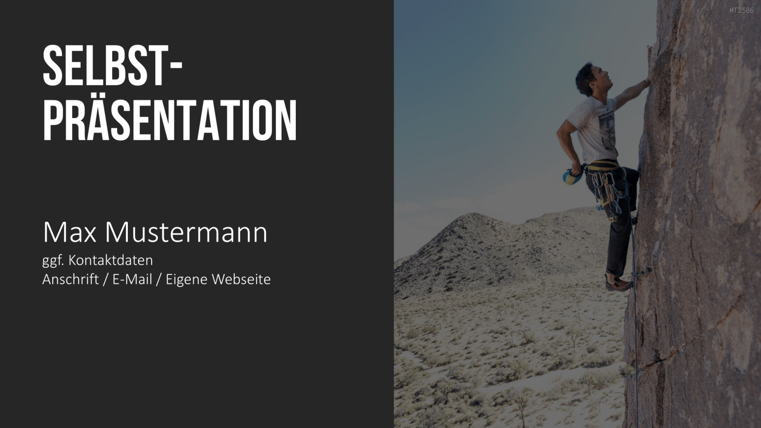 Selbstpräsentation - Bergsteiger PowerPoint-Vorlage