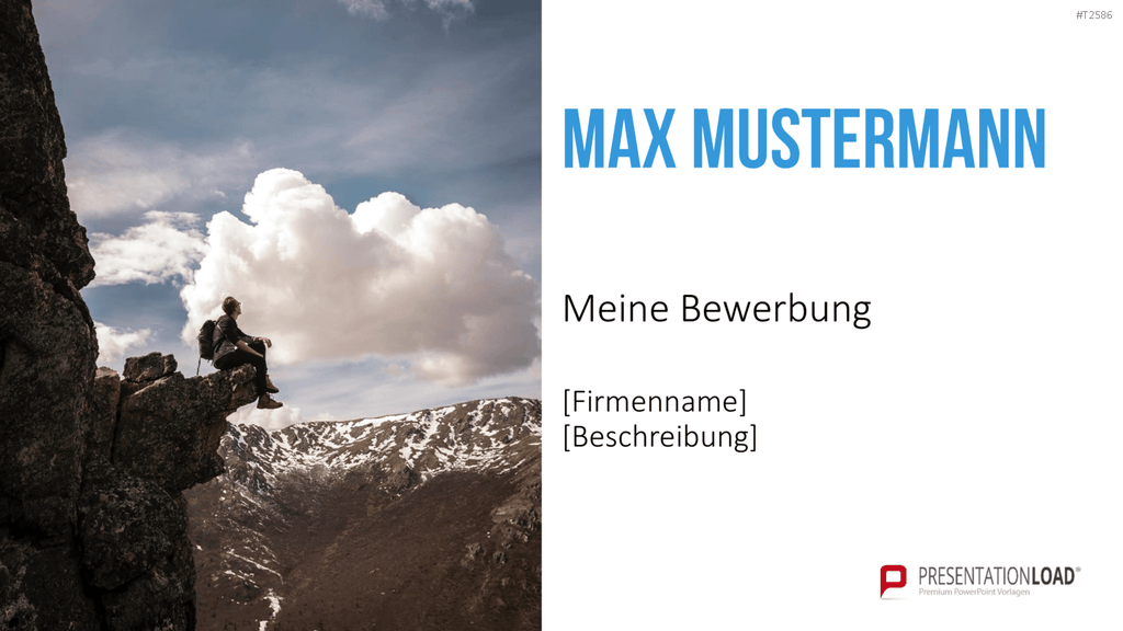 Selbstpräsentation - Bergsteiger PowerPoint-Vorlage