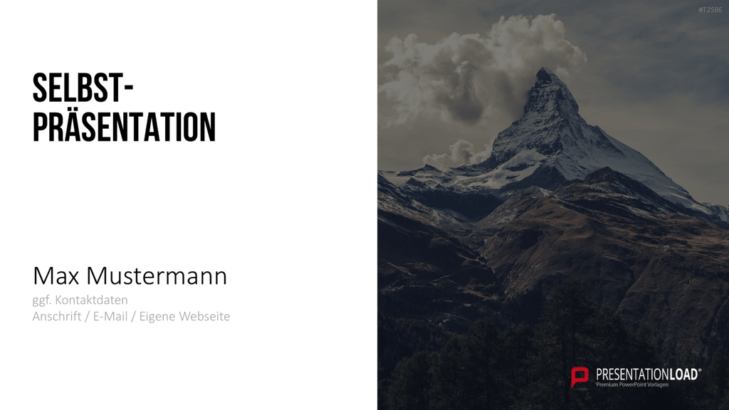 Selbstpräsentation - Bergsteiger PowerPoint-Vorlage