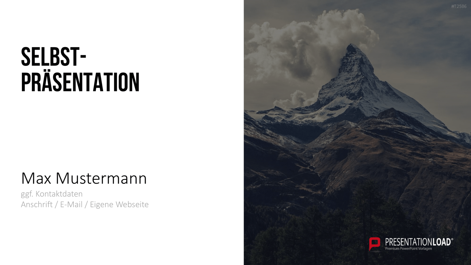 Selbstpräsentation - Bergsteiger PowerPoint-Vorlage