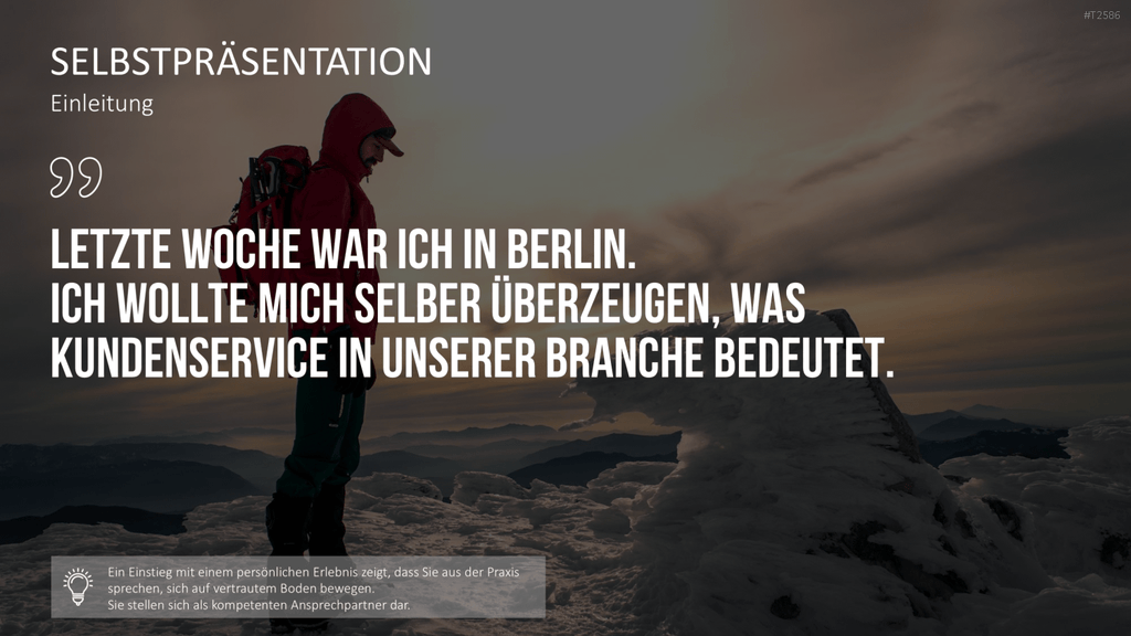 Selbstpräsentation - Bergsteiger PowerPoint-Vorlage