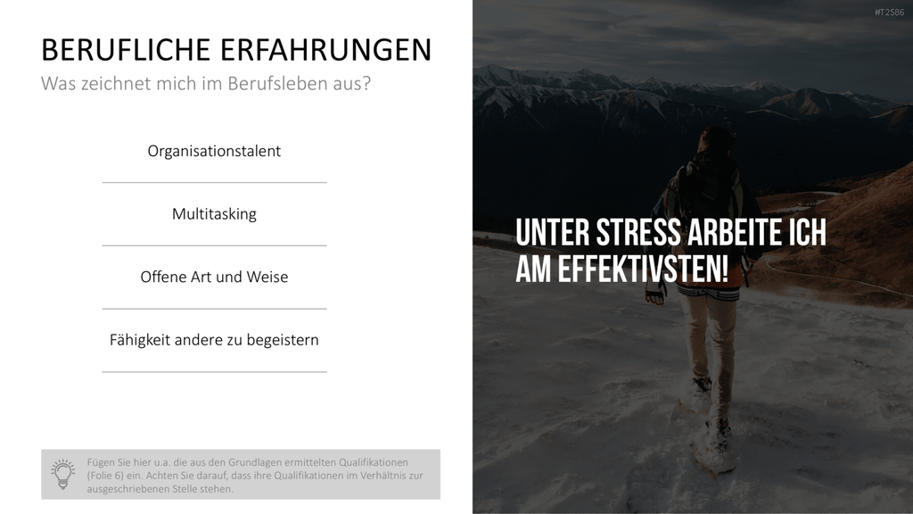 Selbstpräsentation - Bergsteiger PowerPoint-Vorlage
