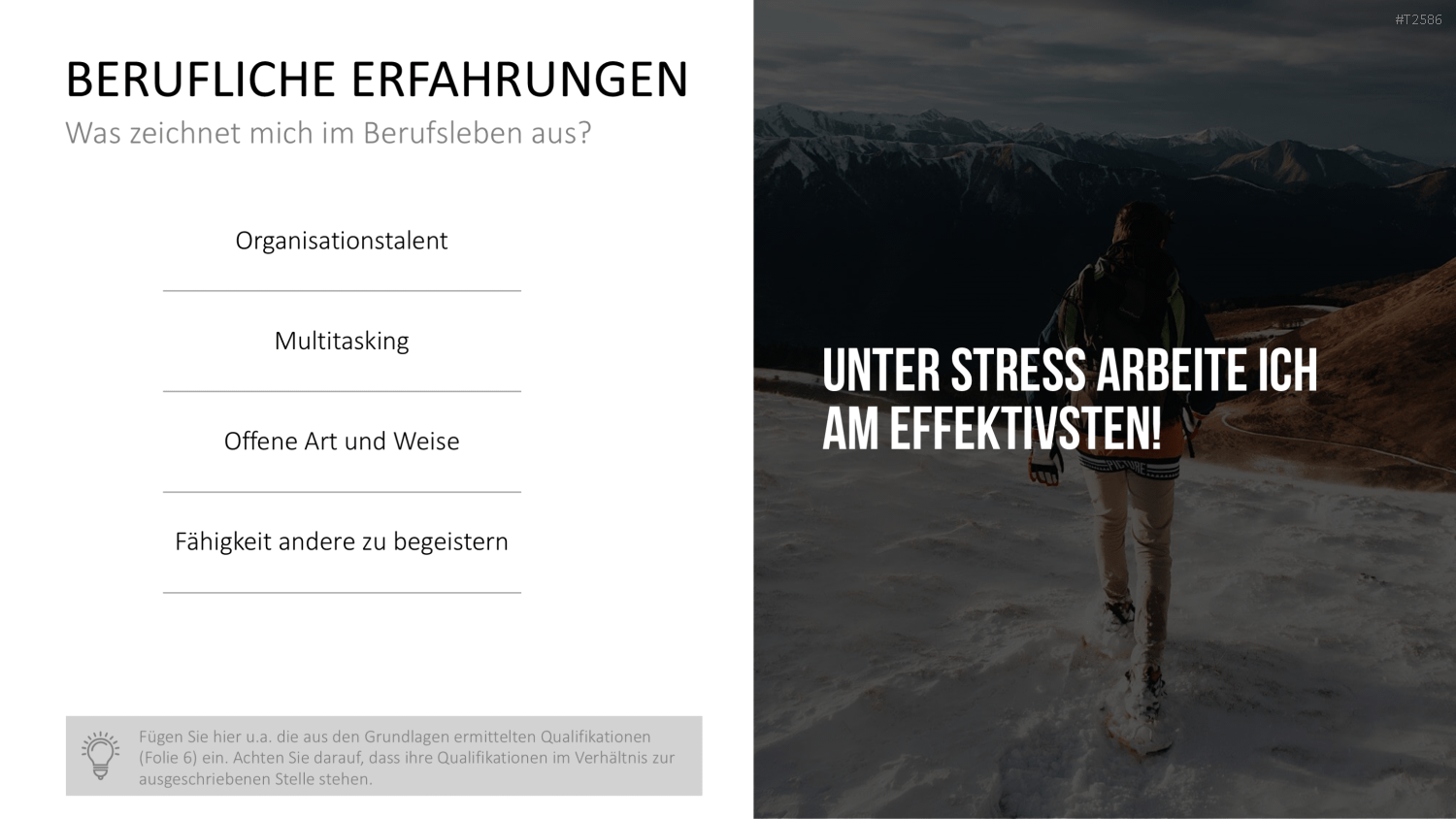 Selbstpräsentation - Bergsteiger PowerPoint-Vorlage