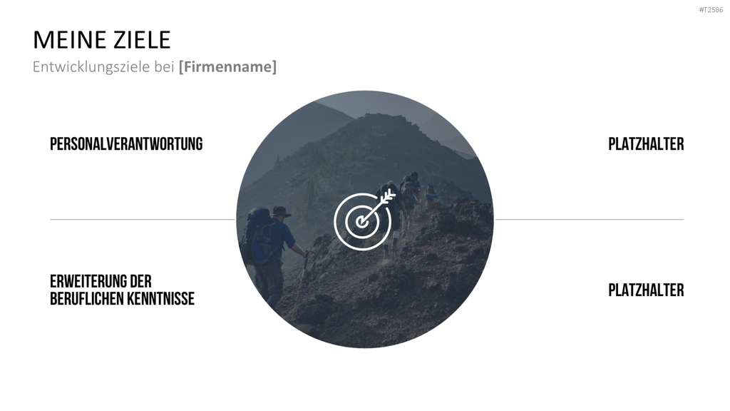 Selbstpräsentation - Bergsteiger PowerPoint-Vorlage