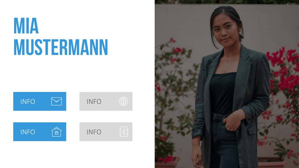 Selbstpräsentation - Geschäftsfrau PowerPoint-Vorlage