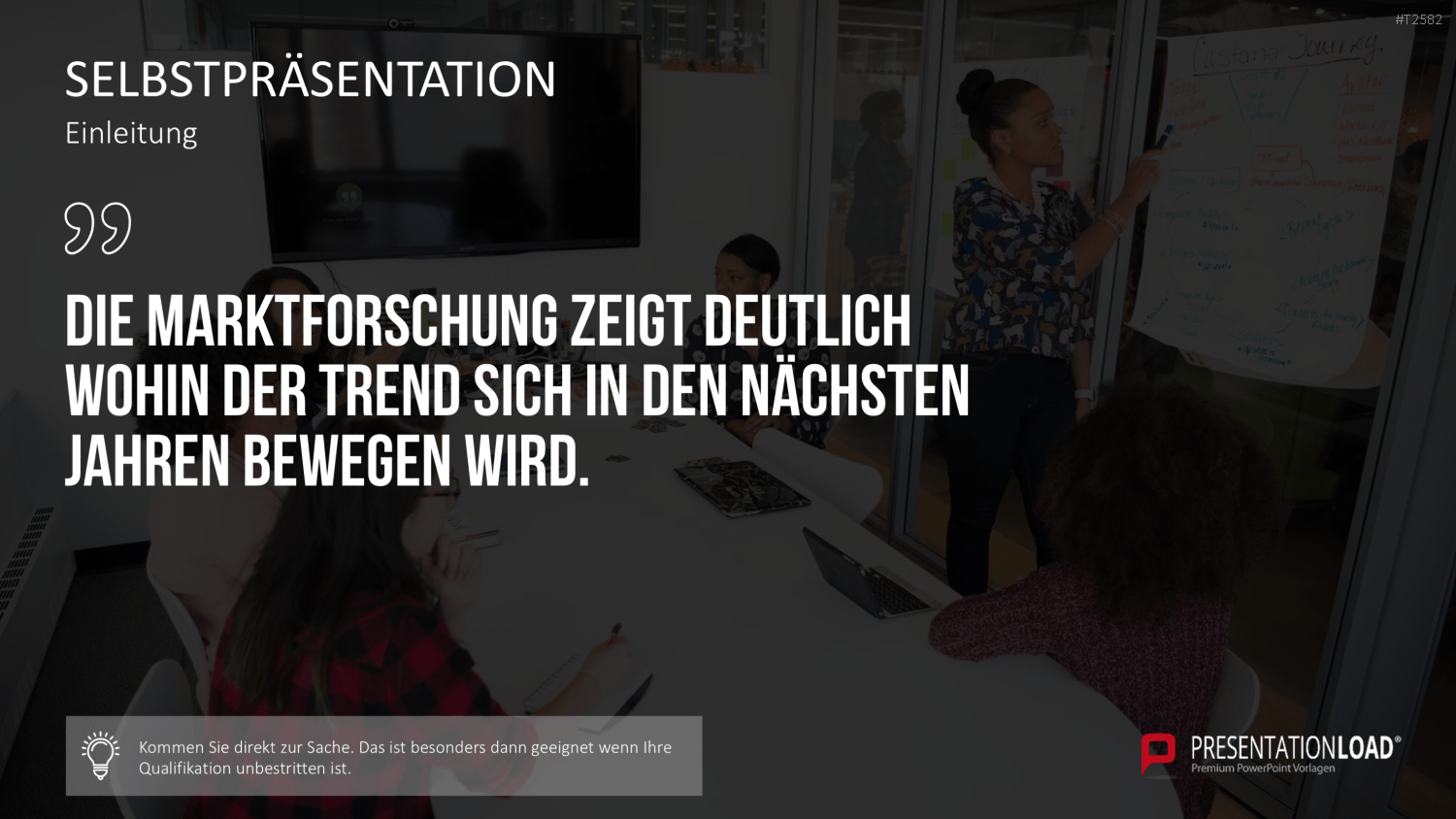 Selbstpräsentation - Geschäftsfrau PowerPoint-Vorlage