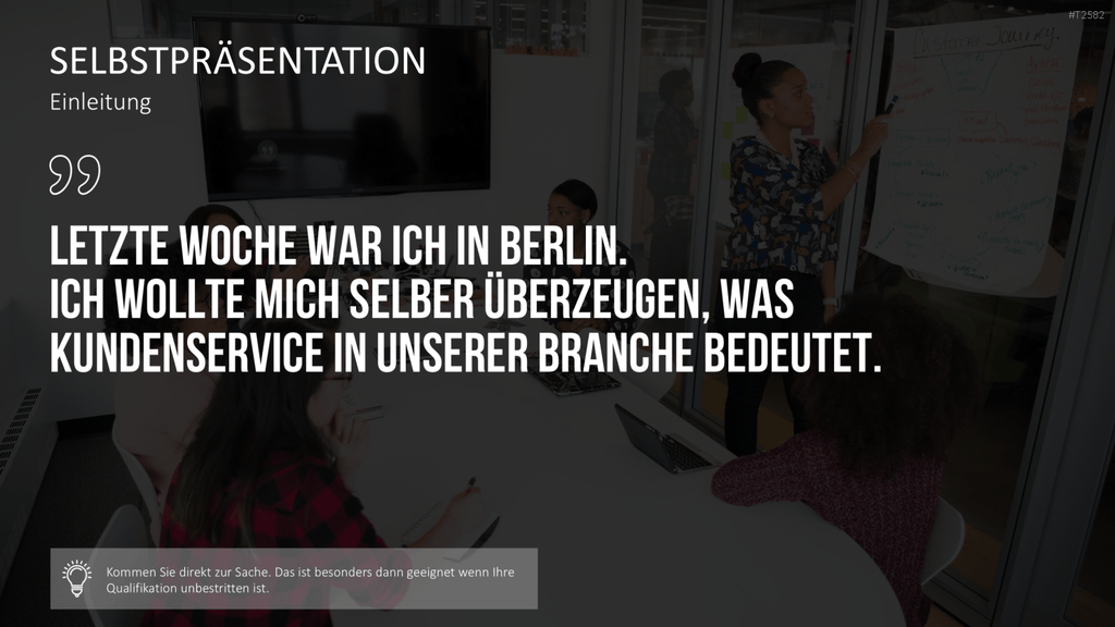 Selbstpräsentation - Geschäftsfrau PowerPoint-Vorlage