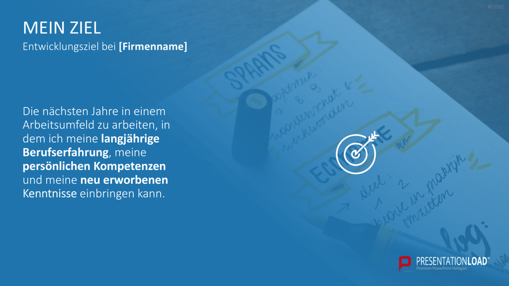 Selbstpräsentation - Geschäftsfrau PowerPoint-Vorlage