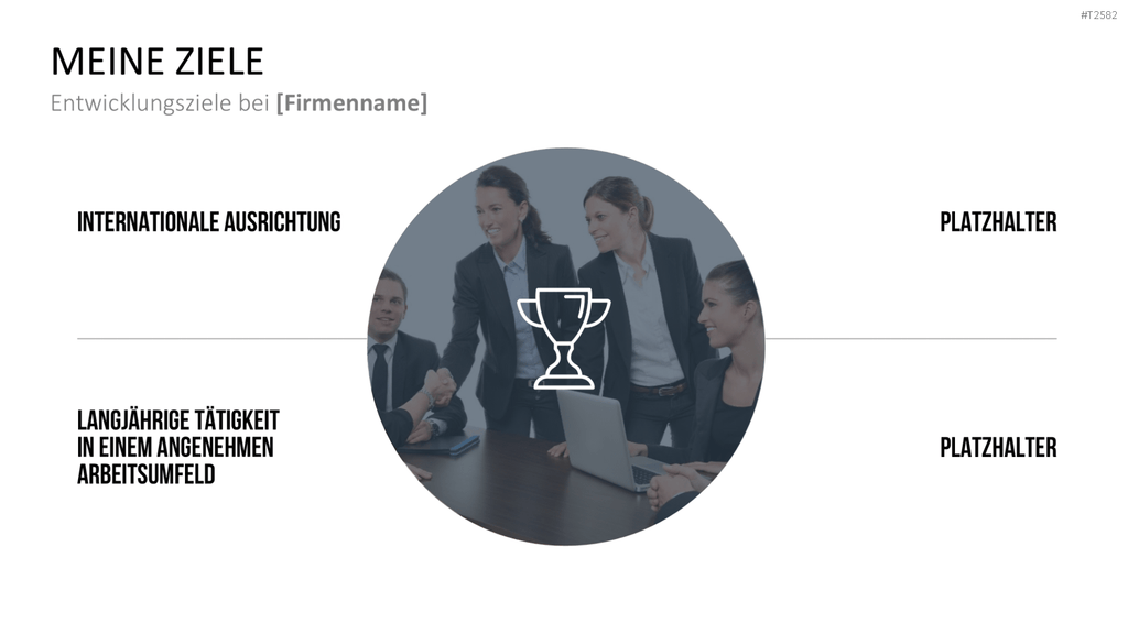 Selbstpräsentation - Geschäftsfrau PowerPoint-Vorlage