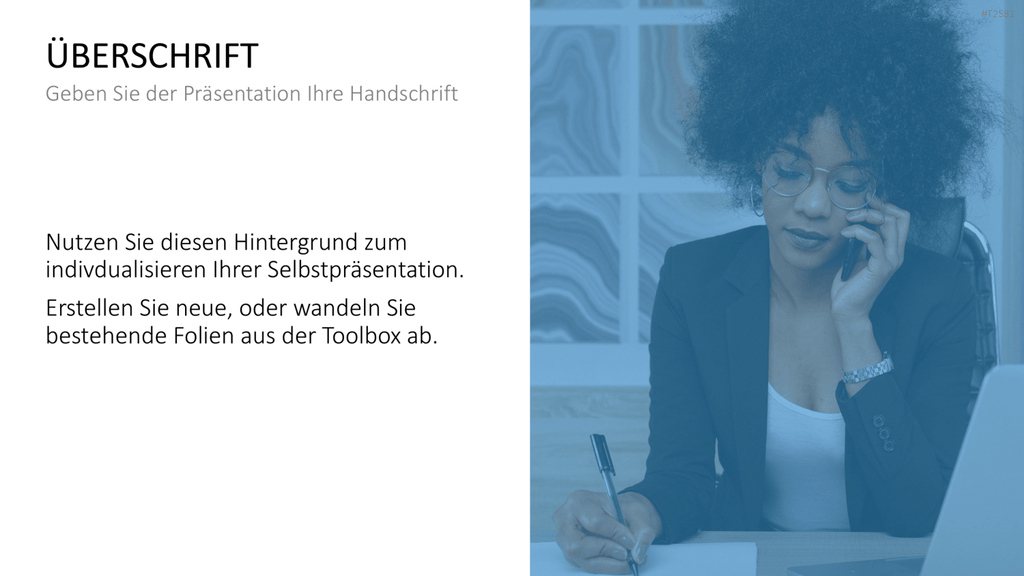 Selbstpräsentation - Geschäftsfrau PowerPoint-Vorlage