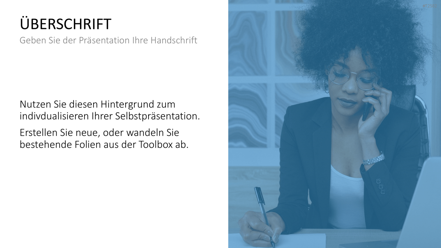 Selbstpräsentation - Geschäftsfrau PowerPoint-Vorlage