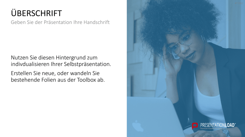 Selbstpräsentation - Geschäftsfrau PowerPoint-Vorlage
