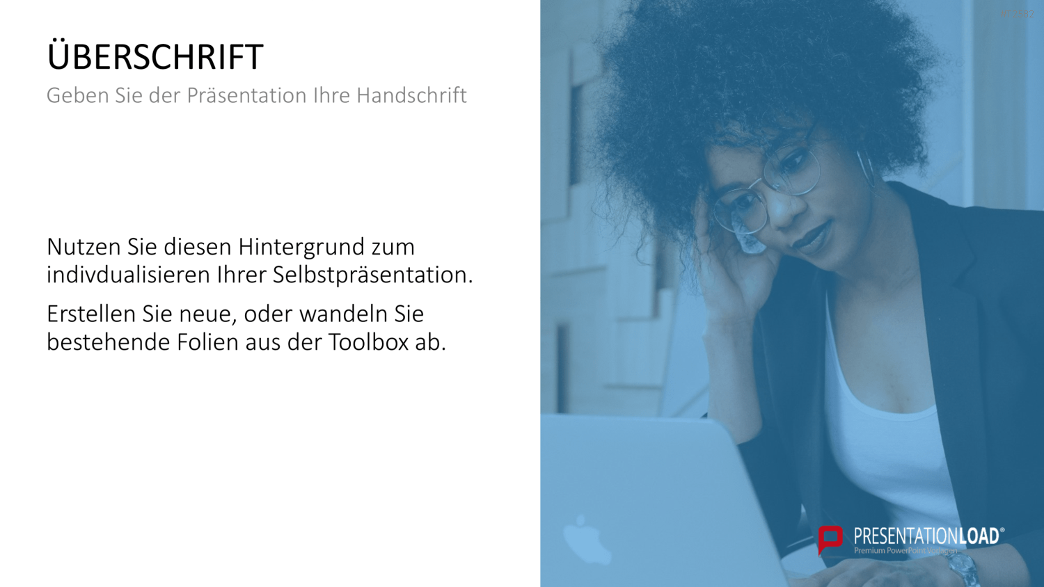 Selbstpräsentation - Geschäftsfrau PowerPoint-Vorlage